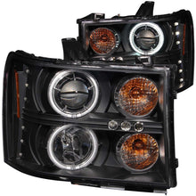Load image into Gallery viewer, ANZO 2007-2013 Gmc Sierra 1500 Projector Headlights w/ Halo Black Headlights ANZO
