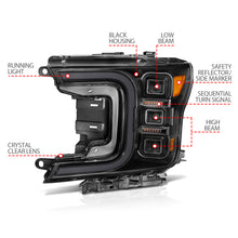 Load image into Gallery viewer, Anzo 18-20 Ford F-150 Full Led Projector Smoke Bar Style Headlights Black Amber Headlights ANZO
