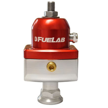 Load image into Gallery viewer, Fuelab 575 Carb Adjustable Mini FPR Blocking 4-12 PSI (1) -6AN In (2) -6AN Out - Red Fuel Pressure Regulators Fuelab
