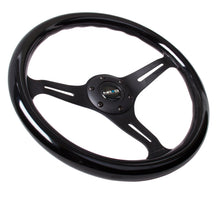 Load image into Gallery viewer, NRG Classic Wood Grain Steering Wheel (350mm) Black Paint Grip w/Black 3-Spoke Center Steering Wheels NRG
