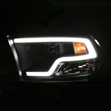 Load image into Gallery viewer, ANZO 09-18 Dodge Ram 1500 Plank Style Projector Headlights Black w/ Halo Headlights ANZO
