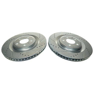 Power Stop 20-22 Lincoln Aviator Rear Drilled & Slotted Rotor (Pair) Brake Rotors - Slot & Drilled PowerStop