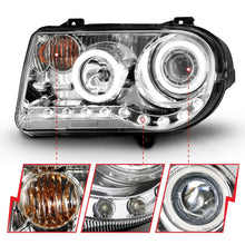 Load image into Gallery viewer, ANZO 2005-2010 Chrysler 300C Projector Headlights w/ Halo Chrome (CCFL) G2 Headlights ANZO
