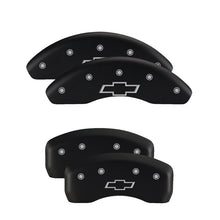 Load image into Gallery viewer, MGP Front set 2 Caliper Covers Engraved Front Silverado style/SS Red finish silver ch Caliper Covers MGP
