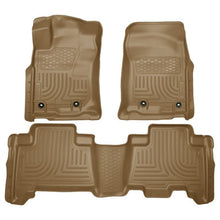 Load image into Gallery viewer, Husky Liners 2013 Toyota 4Runner WeatherBeater Tan Front &amp; 2nd Seat Floor Liners Floor Mats - Rubber Husky Liners

