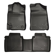 Load image into Gallery viewer, Husky Liners 07-11 Toyota Camry (All) WeatherBeater Combo Black Floor Liners (One Piece for 2nd Row) Floor Mats - Rubber Husky Liners

