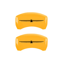 Load image into Gallery viewer, MGP 4 Caliper Covers Eng Fr No Bolts/TBird Rr No Bolts/TBird Yel Finish Blk Char 05 Ford Thunderbird Caliper Covers MGP
