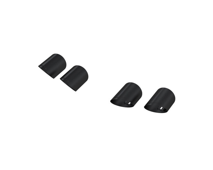 MBRP 15-24 Ford Mustang T304 SS 4in OD / 6.5in Length Quad Tip Cover Kit - Black Tip Tips MBRP   