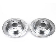 Power Stop 01-09 Volvo S60 Rear Evolution Drilled & Slotted Rotors - Pair Brake Rotors - Slot & Drilled PowerStop