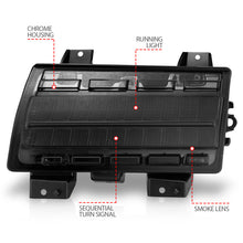 Load image into Gallery viewer, ANZO 2018-2021 Jeep Wrangler LED Side Markers Chrome Housing Smoke Lens w/ Seq. Signal Low Config Lights Corner ANZO
