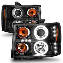 Load image into Gallery viewer, ANZO 2007-2013 Gmc Sierra 1500 Projector Headlights w/ Halo Black Headlights ANZO
