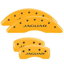 Load image into Gallery viewer, MGP 4 Caliper Covers Engraved Front &amp; Rear Vtech Yellow finish black ch Caliper Covers MGP
