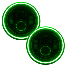 Load image into Gallery viewer, Oracle 7in High Powered LED Headlights - Black Bezel - Green Headlights ORACLE Lighting
