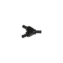 Load image into Gallery viewer, Fleece Performance FPEFPE-FIT-Y06-BLK Fleece Performance Universal 3/8in Aluminum Y Barbed Fitting (For -6 Pushlock Hose) - Black Anodized
