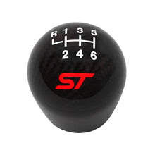Load image into Gallery viewer, Ford Racing FRPM-7213-FSTCF Ford Racing 13-17 Focus ST Black Carbon Fiber 6 Speed Shift Knob
