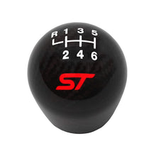 Load image into Gallery viewer, Ford Racing FRPM-7213-FSTCF Ford Racing 13-17 Focus ST Black Carbon Fiber 6 Speed Shift Knob
