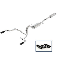 Load image into Gallery viewer, Ford Racing FRPM-5200-F1550DTBA Ford Racing 15-18 F-150 5.0L Cat-Back Touring Exhaust System - Rear Exit Black Chrome Tips
