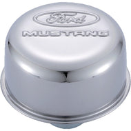 Ford Racing Chrome Breather Cap w/ Ford Mustang Logo | 302-220
