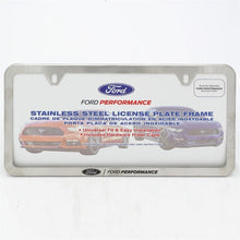 Load image into Gallery viewer, Ford Racing FRPM-1828-SSC Ford Racing Slim License Plate Frame - Brushed Stainless Steel
