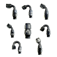 Load image into Gallery viewer, Fragola FRA680454-BL Fragola -4AN Real Street 45 Degree Forged Hose End Black For PTFE Hose
