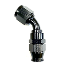 Load image into Gallery viewer, Fragola FRA680454-BL Fragola -4AN Real Street 45 Degree Forged Hose End Black For PTFE Hose
