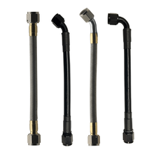 Load image into Gallery viewer, Fragola FRA384020 Fragola -8AN Hose Assembly Straight x 45 Degree Steel Nut 20in
