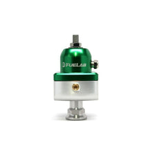 Load image into Gallery viewer, Fuelab FLB55501-6 Fuelab 555 Carb Adjustable FPR Blocking 4-12 PSI (1) -8AN In (2) -8AN Out - Green
