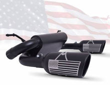 Load image into Gallery viewer, Gibson gib70-0002 Gibson 07-10 Jeep Wrangler JK X 3.8L 2.5in Patriot Series Cat-Back Dual Split Exhaust - Blk Ceramic
