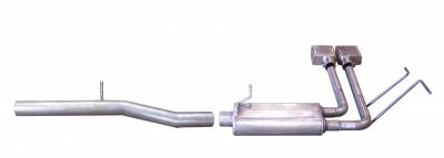 Gibson gib5659 Gibson 15-18 Chevrolet Silverado 1500 LS 5.3L 3in/2in Cat-Back Super Truck Exhaust - Aluminized