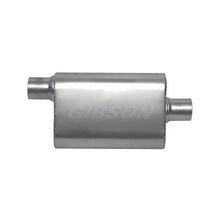 Load image into Gallery viewer, Gibson GIB55142S Gibson CFT Superflow Offset/Center Oval Muffler - 4x9x13in/2.5in Inlet/2.5in Outlet - Stainless

