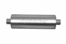 Load image into Gallery viewer, Gibson gibBM0113 Gibson MWA Superflow Center/Center Round Muffler - 5x10in/2.5in Inlet/2.5in Outlet - Stainless
