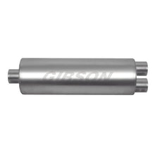 Load image into Gallery viewer, Gibson GIB758350S Gibson SFT Superflow Center/Dual Round Muffler - 8x24in/3.5in Inlet/3in Outlet - Stainless
