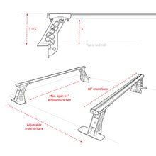 Load image into Gallery viewer, Go Rhino GOR5935000T Go Rhino 20-22 Jeep Gladiator JT/16-22 Toy. Tacoma/05-21 Nssn Frontier XRS Cross Bars Kit - Tex. Blk

