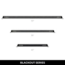 Load image into Gallery viewer, Go Rhino Light Bars &amp; Cubes Go Rhino Xplor Blackout Series Sgl Row LED Light Bar (Surface/Threaded Stud Mount) 20.5in. - Blk
