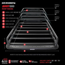 Load image into Gallery viewer, Go Rhino GOR5936075T Go Rhino SRM600 Series Tubular Rack - 75in
