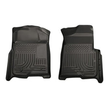 Load image into Gallery viewer, Husky Liners HSL18381 Husky Liners 08-10 Ford SuperDuty Regular/Super/Crew Cab WeatherBeater Black Floor Liners
