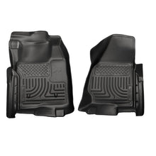 Load image into Gallery viewer, Husky Liners HSL18711 Husky Liners 11-12 Ford SuperDuty Regular Cab WeatherBeater Black Floor Liners
