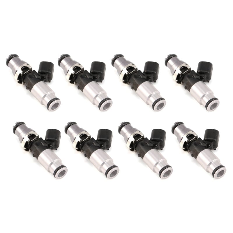 Injector Dynamics IDX1050.60.14.14B.8 Injector Dynamics - 1050cc Injectors 60mm Length 14mm Grey Adaptor Top - Blue Bottom Adap (Set of 8)