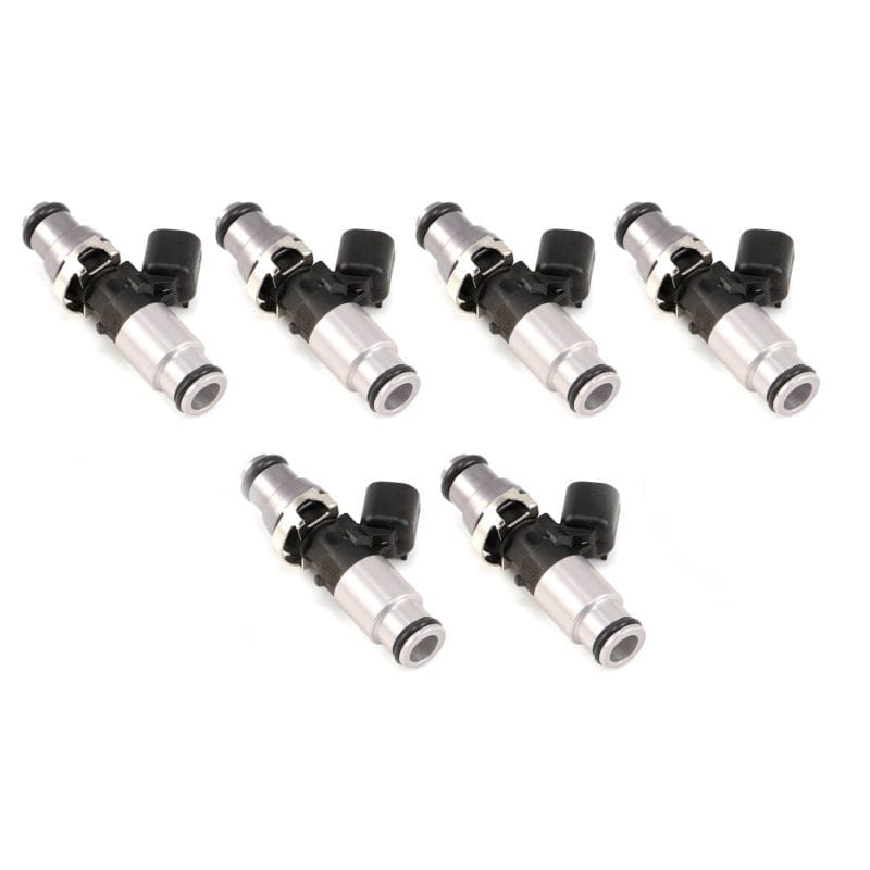 Injector Dynamics IDX1050.60.14.14B.6 Injector Dynamics 1050X Injectors 14mm (Grey) Adaptor Top - (Silver) Bottom Adapter (Set of 6)