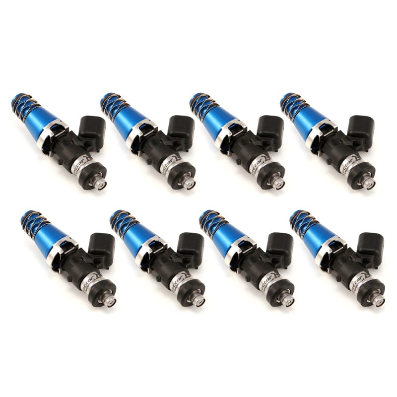 Injector Dynamics IDX1050.60.11.D.8 Injector Dynamics ID1050X Injectors 11mm (Blue) Adaptor Tops Denso Lower Cushions (Set of 8)