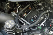 Load image into Gallery viewer, J&amp;L JLT3025P-B J&amp;L 15-25 Ford Transit 150/250/350 3.5L EcoBoost Passenger Side Oil Separator 3.0 - Black Anodized
