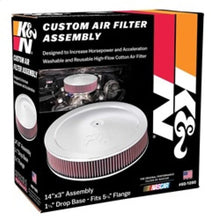 Load image into Gallery viewer, K&amp;N Engineering KNN60-1280 K&amp;N 14in Red Custom Air Cleaner Assembly - 5.125in ID x 14in OD x 2.75in H x 1.25in Drop Base
