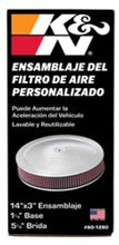 Load image into Gallery viewer, K&amp;N Engineering KNN60-1280 K&amp;N 14in Red Custom Air Cleaner Assembly - 5.125in ID x 14in OD x 2.75in H x 1.25in Drop Base
