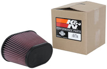 Load image into Gallery viewer, K&amp;N Engineering KNNRU-5040 K&amp;N Universal Clamp-On Air Filter 3.5in Flg ID x 8.5x5.25in B OD x 6.25x4in T OD x 5.5in H
