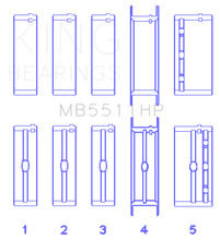 Load image into Gallery viewer, King Engine Bearings KINGMB5511HP020 King GM 326/350/389/400 w/ 3in Main (Size .020) Main Bearing Set
