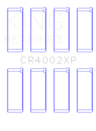 King Engine Bearings KINGCR4002XP0.5 King Mazda B6/B6-T/ZM/B3/B5 Connecting Rod Bearing Set (Set of 4) - Size +0.5mm