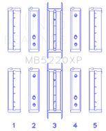 King Engine Bearings KINGMB5220XPSTDX King Subaru WRX/STi EJ20 EJ22 EJ25 Flange #3 Position Performance Main Bearing Set - Size STDX