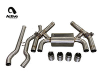 Load image into Gallery viewer, F87 M2C VALVED REAR AXLE-BACK EXHAUST Exhaust ACTIVE AUTOWERKE Stainless Brushed  
