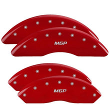 Load image into Gallery viewer, MGP MGP14008SMGPRD MGP 4 Caliper Covers Engraved Front &amp; Rear MGP Red finish silver ch
