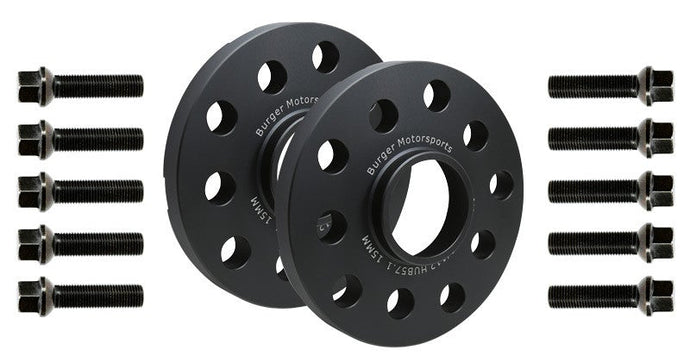 VAG Wheel Spacer Kit w/10 Black Extended Wheel Bolts (Pair, 2 Wheels) Wheels > Spacers Burger Motorsports 12mm  